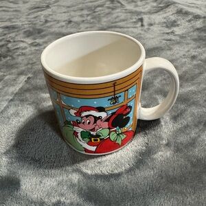 Vintage 1988 Christmas Mickey & Minnie Mouse Walt Disney Applause Coffee Mug